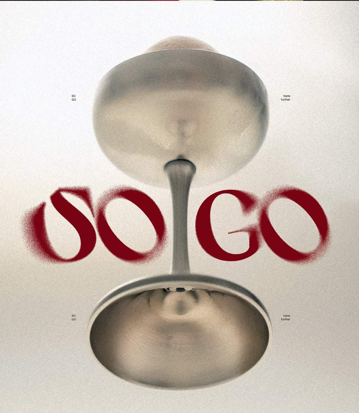 SOGO ice cream — SO | GO. 위아래로 뒤집힌 은색 볼이 두 상태를 가른다